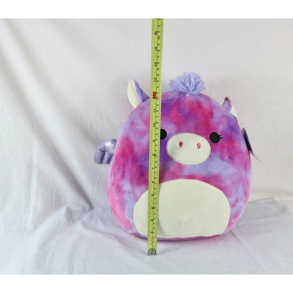 New Squishmallow Kelly toy 12" Willow The Tie Dye Pegasus Plush Toy - Picture 4 of 5